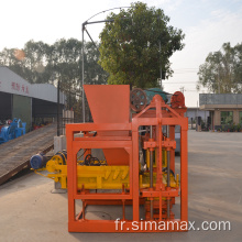 Machine de fabrication de blocs creux en ciment rouge QT4-30 400*400*60